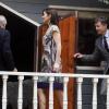 Le prince héritier Frederik de Danemark et son épouse Mary ont visité la demeure située à Santiago, du poète, diplomate et politicien Pablo Neruda, le 12 mars 2012.