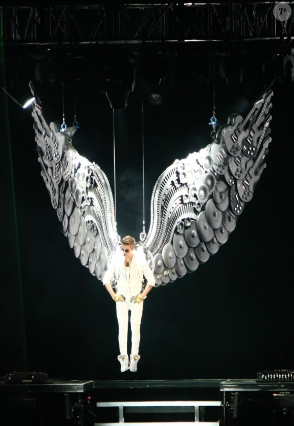 Justin Bieber en concert à Londres, le 4 mars 2013.