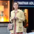 Leighton Meester sur le tournage de Gossip Girl, à New York le 28 août 2012.