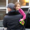 Le comédien Ben Affleck emmène sa fille Seraphina petit-dejeuner au Brentwood Country Mart à Los Angeles le 15 mars 2013.