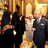 Le prince Charles et son épouse Camilla Parker Bowles, duchesse de Cornouailles, sont allés à la rencontre des premières femmes entrées à l'assemblée consultative de l'Arabie Saoudite, le 16 mars 2013 à Riyad