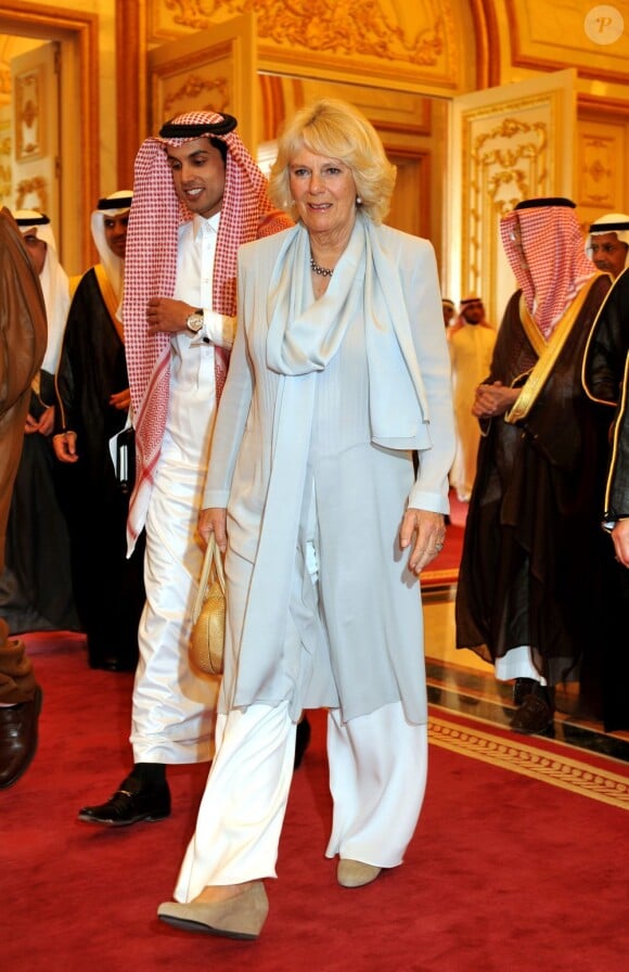 Camilla Parker Bowles, duchesse de Cornouailles lors d'une visite à l'assemblée consultative de l'Arabie Saoudite, le 16 mars 2013 à Riyad
