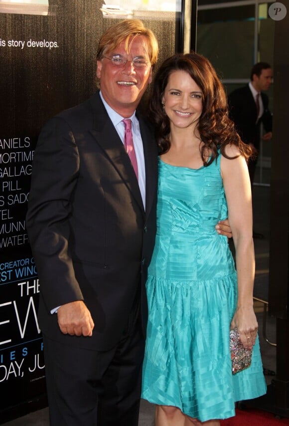 Kristin Davis et Aaron Sorkin en juin 2012 à Los Angeles