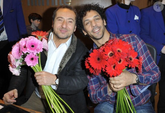 Patrick Timsit et Tomer Sisley au lancement du Printemps du cinéma à l'UGC Ciné Cité de Bercy, à Paris le 17 mars 2013.