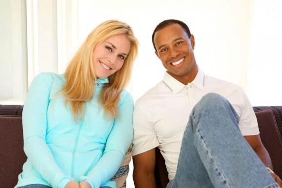 Lindsey Vonn et Tiger Woods prennent la pose après avoir officialisé leur relation le 18 mars 2013