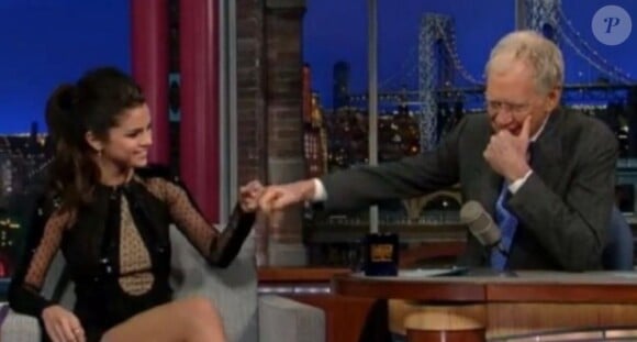 Selena Gomez était l'invitée, lundi 18 mars 2013, de David Letterman sur le plateau de son émission.