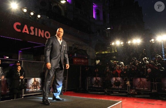 Dwayne Johnson pose à la première du film G.I. Joe : Conspiration à Londres, le 18 mars 2013.