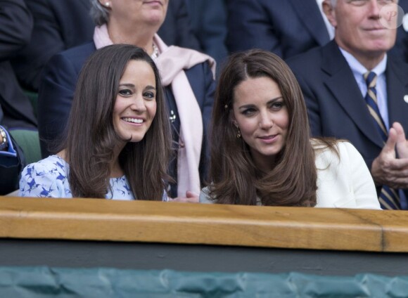 Kate et Pippa Middleton à Wimbledon en juillet 2012