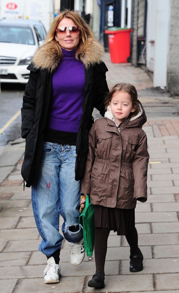 Geri Halliwell emmène sa fille Bluebell à Londres, le 18 mars 2013