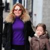 Geri Halliwell emmène sa fille Bluebell à Londres, le 18 mars 2013