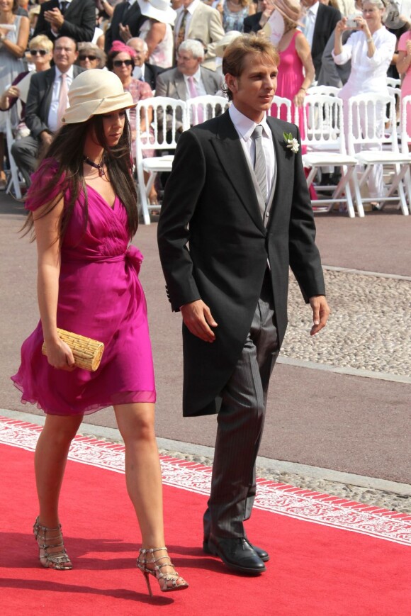 Tatiana Santo Domingo et Andrea Casiraghi, fils de la princesse Caroline de Hanovre, au mariage du prince Albert et de la princesse Charlene le 2 juillet 2011. Le 21 mars 2013, le couple a accueilli son premier enfant, un garçon.