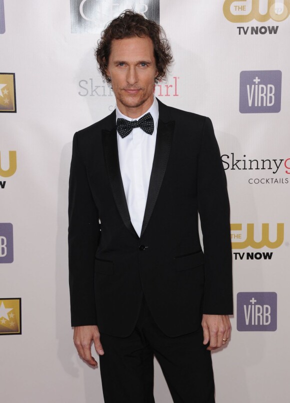Matthew McConaughey au 'Critics Choice Movie Awards' à Santa Monica le 10 janvier 2013.