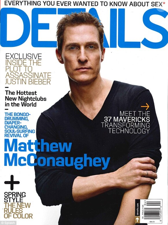 Matthew McConaughey fait la couverture du magazine Details