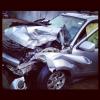 L'image effrayante de la voiture de Kris Allen et sa femme Katy après leur accident