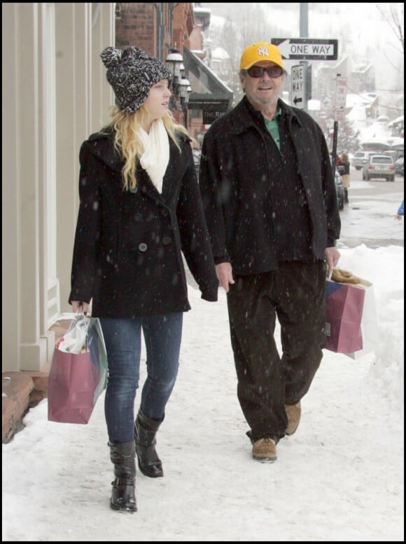 Jack Nicholson et sa fille Lorraine en vacances à Aspen, le 22 décembre 2008.