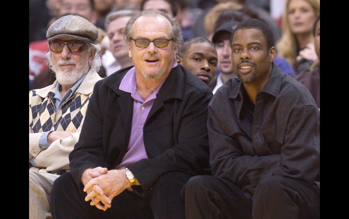 Photo : Jack Nicholson, Lou Adler et Chris Rock regardent le match des ...