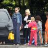 Heidi Klum, ses enfants et son compagnon Martin Kirsten sont en vacances à Honolulu, le 25 mars 2013.