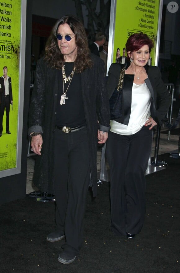 Ozzy Osbourne et Sharon Osbourne, les parents de Kelly à Westwood, le 1er octobre 2012.