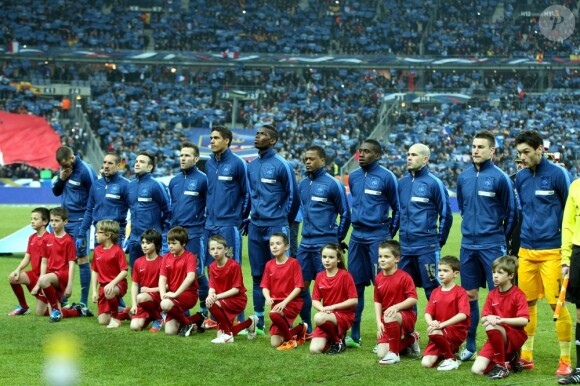 Les Bleus au Stade de France pour le match France-Espagne (0-1) le 26 mars 2013.