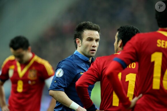 Mathieu Valbuena au Stade de France pour le match France-Espagne (0-1) le 26 mars 2013.