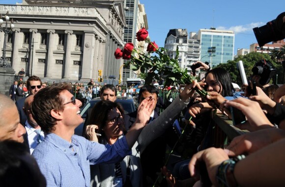Tom Cruise assure la promotion d'Oblivion à Buenos Aires, le 26 mars 2013.