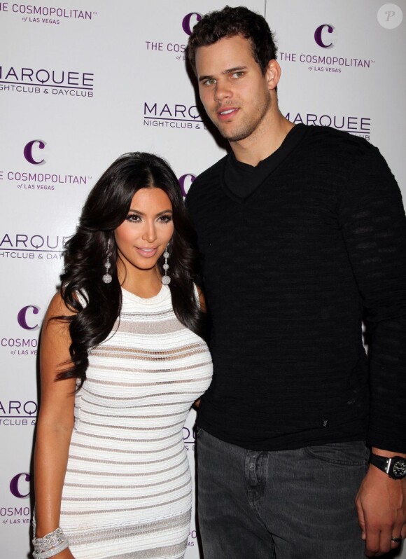 Kim Kardashian et Kris Humphries à la boîte de nuit Marquee à Las Vegas, le 22 octobre 2011.