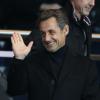 Nicolas Sarkozy à un match de football le 29 mars 2013.