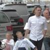 Exclusif - John Terry avec sa femme Toni et leurs jumeaux Georgie John et Summer Rosea (6 ans) à Puerto Banus près de Marbella en Espagne le 22 mars 2013.