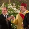 François Hollande et le roi Mohammed VI lors d'un dîner d'Etat au Palais Royal de Casablanca le 3 avril 2013.