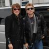 Exclu - Richie Sambora et Jon Bon Jovi arrivent à un studio d'enregistrement à Londres, le 25 janvier 2013.
