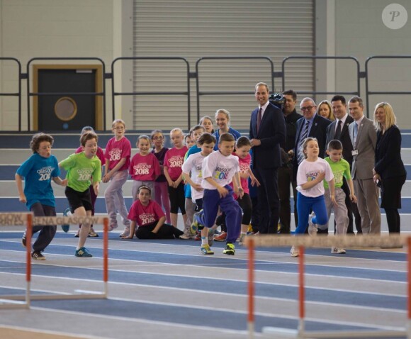 Kate Middleton et le prince William, qui portent en Ecosse le titre de comte et comtesse de Strathearn, visitaient le 4 avril 2013 l'Emirates Arena à Glasgow, qui accueillera les prochains Jeux du Commonwealth en 2014, lors de leur visite de deux jours.