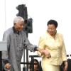 Nelson Mandela et sa femme Graça Machel à Londres, le 29 août 2007.