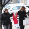 Ellen Pompeo, profite d'une journée en famille avec son mari Chris Ivery, et sa fille Stella, à New York, le 4 avril 2013.  