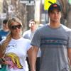 Paris Hilton et son petit ami River Viiperi se promenant dans les rues de Studio City, le 4 avril 2013.