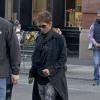 Halle Berry, enceinte pour la seconde fois, se promène dans les rues de New York. Le 7 avril 2013.