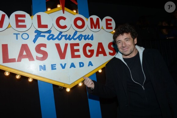 Patrick Bruel lors de la soirée Welcome to Fabulous LAS VEGAS à Paris, le 9 avril 2013. La capitale mondiale du divertissement s'est installée à l'espace Tilsitt, à deux pas des Champs Elysées pour une soirée exceptionnelle, pour promouvoir la magie et les shows de la nouvelle saison.