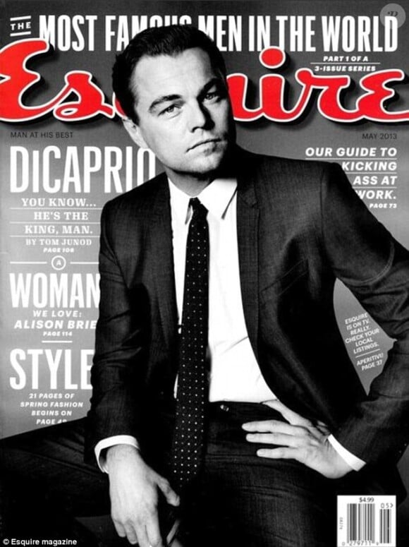 Leonardo DiCaprio en couverture du magazine Esquire - mai 2013