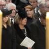 Sarah Ferguson, duchesse d'York, aux obsèques cérémonielles de Margaret Thatcher en la cathédrale Saint Paul, à Londres le 17 avril 2013.