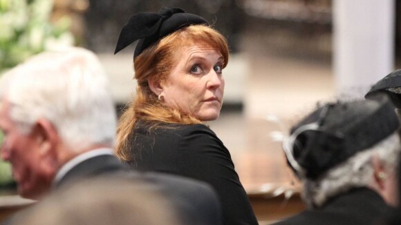 Sarah Ferguson se fait remarquer aux obsèques de son amie Margaret Thatcher...