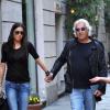 Flavio Briatore et sa femme Elisabetta Gregoraci, couple complice à Milan le 18 avril 2013