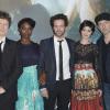 Michel Gondry, Aissa Maiga, Romain Duris, Audrey Tautou et Gad Elmaleh - Avant-première du film L'Écume des jours à l'UGC Normandie à Paris, le 19 avril 2013.
