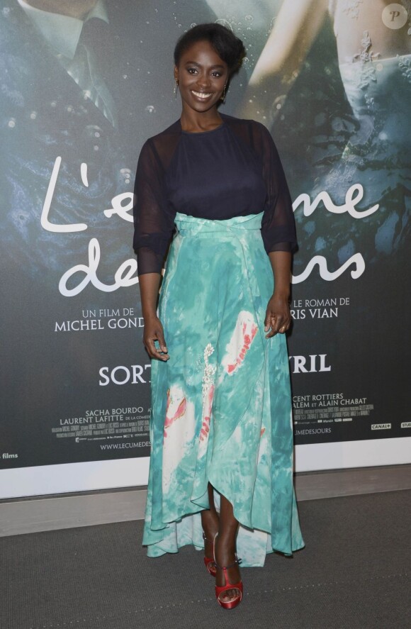 Aïssa Maïga - Avant-première du film L'Écume des jours à l'UGC Normandie à Paris, le 19 avril 2013.