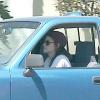 Exclu - La comédienne Kristen Stewart, seule au volant d'un pick-up, le samedi 20 avril 2013 à Los Angeles.