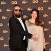 Sebastien Tellier et sa femme Amandine de la Richardière, enceinte de leur premier enfant, lors de la soirée des GQ Awards le 16 janvier 2013 à Paris.