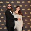 Sebastien Tellier et sa femme Amandine de la Richardière, enceinte de leur premier enfant, lors de la soirée des GQ Awards le 16 janvier 2013 à Paris.