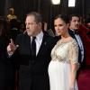 Harvey Weinstein et Georgina Chapman lors de la 85ème cérémonie des Oscars à Hollywood, le 24 février 2013
