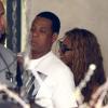 Jay Z, Beyoncé et leur fille Blue Ivy sont allés déjeuner au restaurant Septime à Paris. Le 25 avril 2013