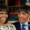Barack Obama porte la mèche, à l'image de sa femme Michelle à l'occasion du dîner des correspondants de presse accrédités à la Maison Blanche le 27 avril 2013 à Washington