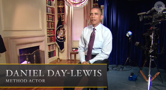 Barack Obama dans un petit court métrage très spécial présenté à l'occasion du dîner des correspondants de presse accrédités à la Maison Blanche le 27 avril 2013 à Washington