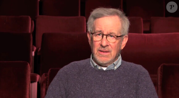 Steven Spielberg présentait son futur long métrage à l'occasion du dîner des correspondants de presse accrédités à la Maison Blanche le 27 avril 2013 à Washington